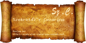 Szekretár Cezarina névjegykártya